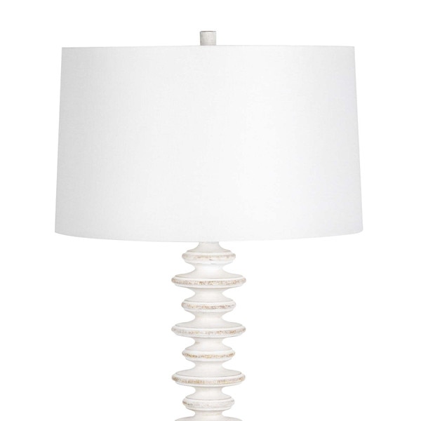 Fishbone Buffet Lamp (White Wash) Macro 4